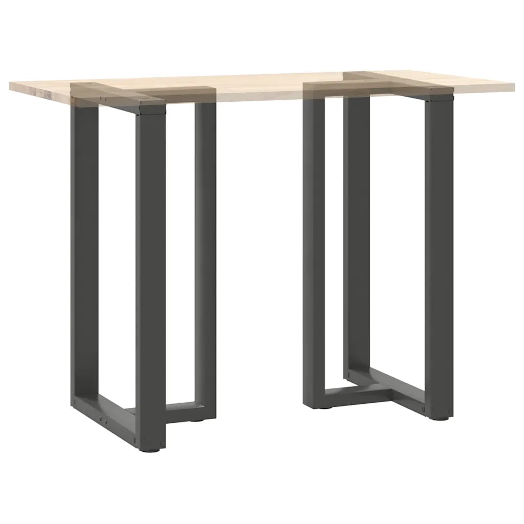 Gambe per tavolo da bar a forma di T 2 pz | Piede del tavolo Antracite 60x35x(100-101) cm Acciaio