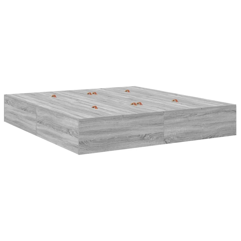 Struttura letto con contenitore Grigio Sonoma 200 x 200 cm 3335362