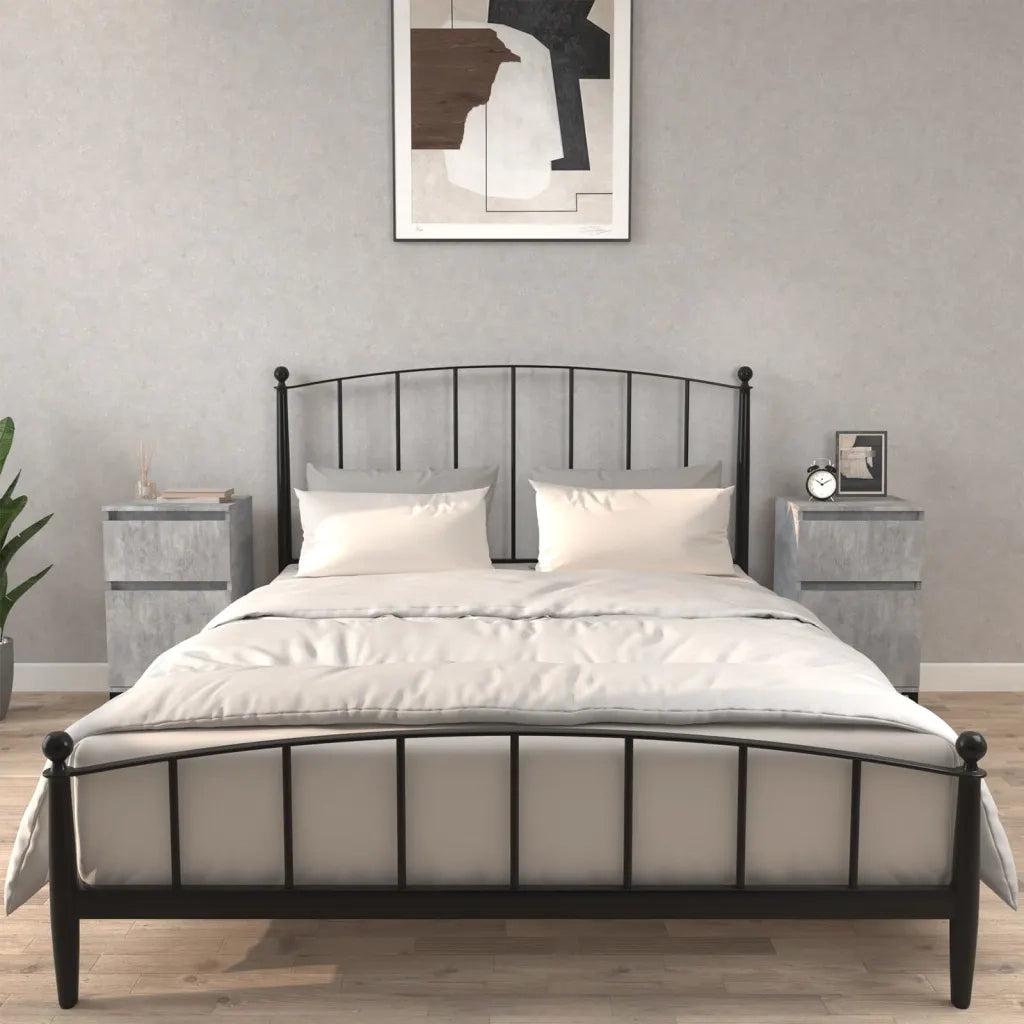Comodini 2 pz Grigio Cemento 40x35x70 cm 819717