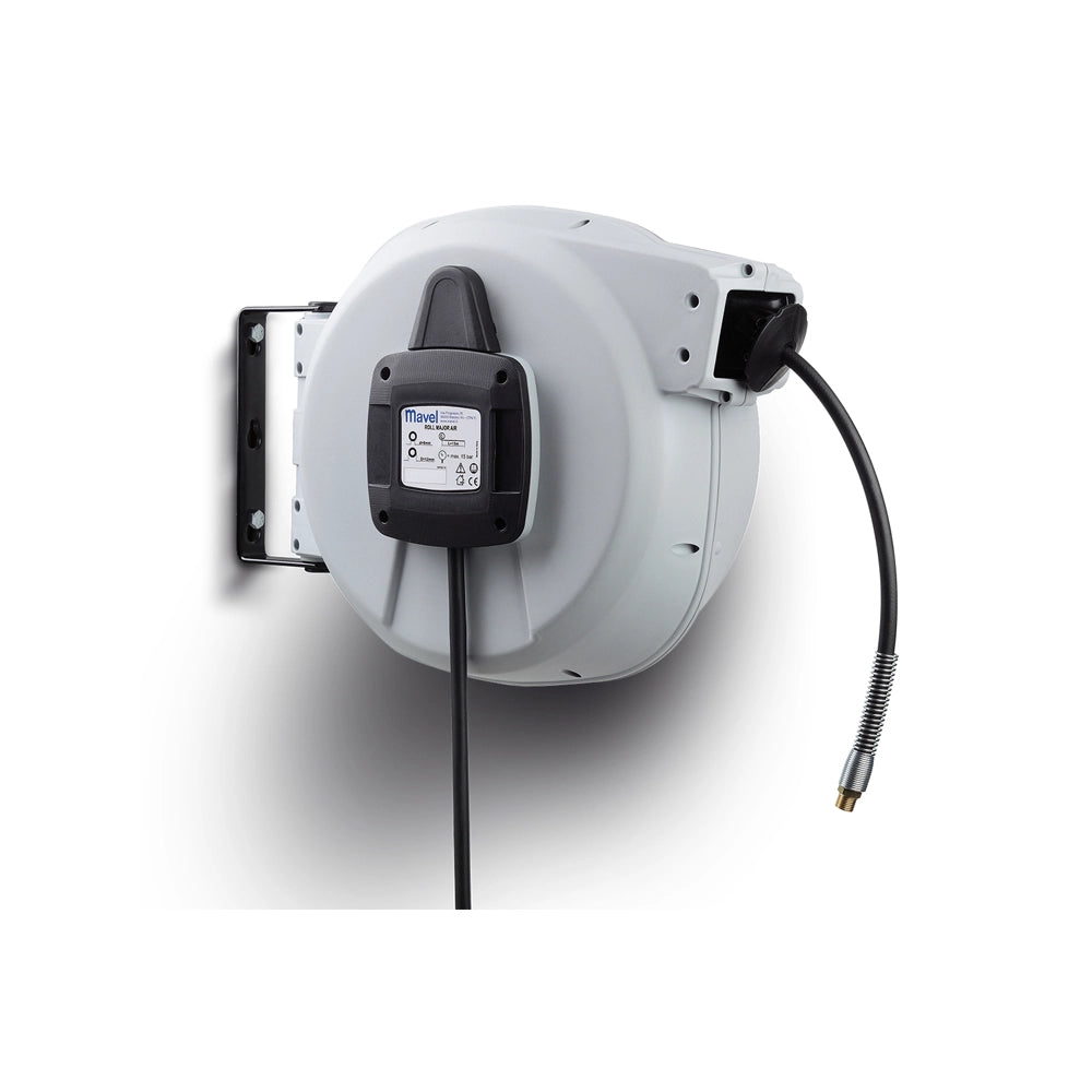 AVVOLGITUBO ARIA COMPRESSA TUBO 15m ATTACCO RAPIDO 1/4" PARETE ROLL MAJOR MAVEL