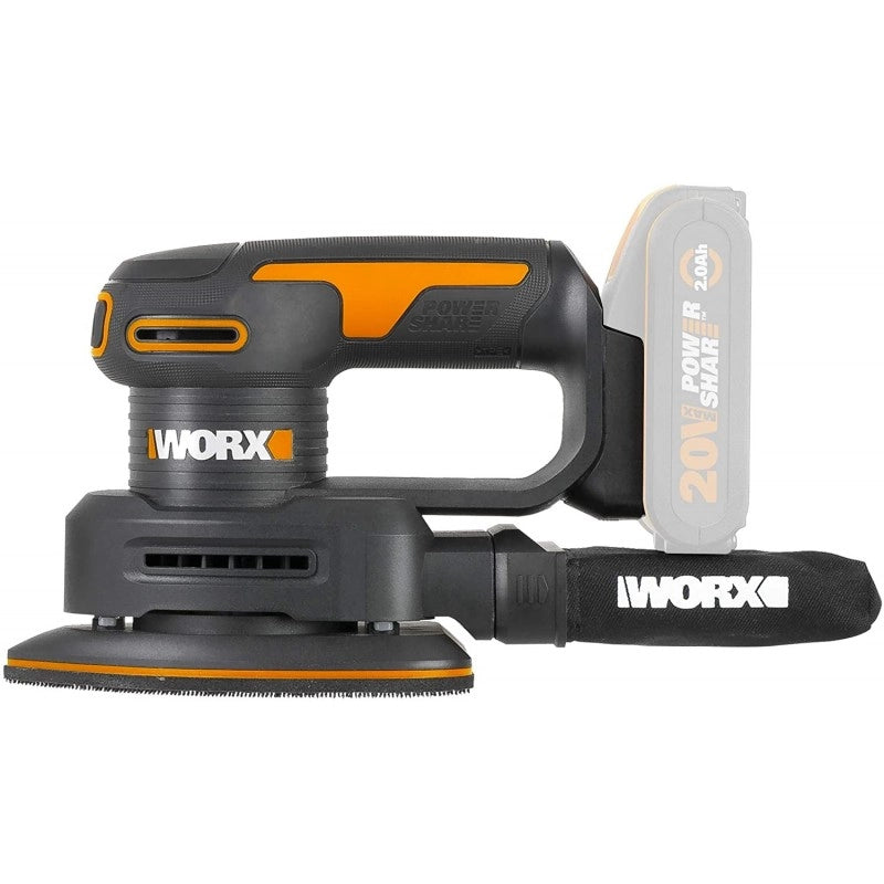 Levigatrice orbitale di finitura WX822.9 20 Volt 2 millimetri corpo macchina per superfici in legno - Worx