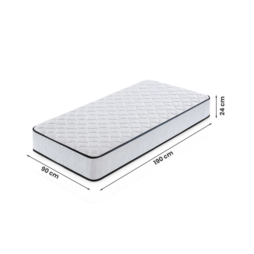 Materasso a molle insacchettate 7 zone con coprimaterasso incluso durezza H3 90x190 cm