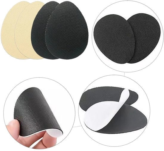 Antislip zoccolature a gomma 10 pezzi - clip per scarpe antislip - gomme per zoccoli - protezioni autoadesive per zoccoli - piastre di gomma per zoccoli - 9 cm x 6,5 cm