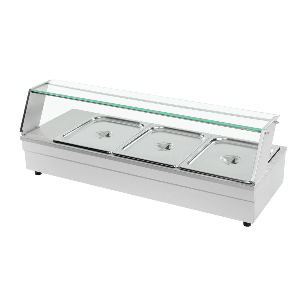 Vetrina professionale elettrica bagnomaria 3 x GN 1/2 1.300 watt 3614108