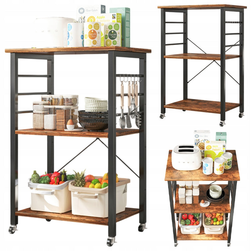 Armadietto mobile da 60x40x89 cm, colore marrone, pratico e funzionale.