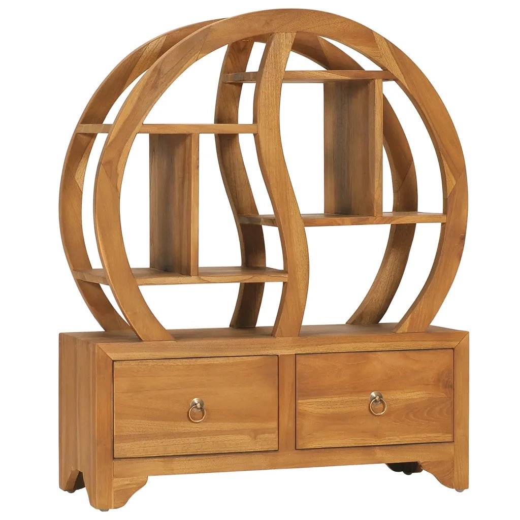 Armadietto con Mensola Yin Yang 68x26x83 cm in Legno di Teak cod mxl 43865