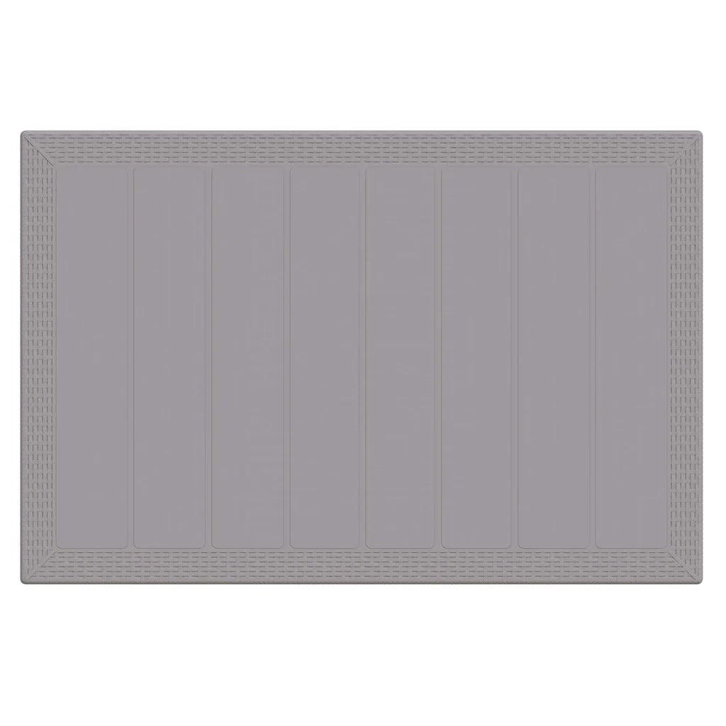 Set da Pranzo per Giardino 7 pcs Grigio chiaro Rattan Polt