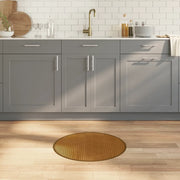 Tappeto Rotondo Marrone 60 cm in BambÃ¹