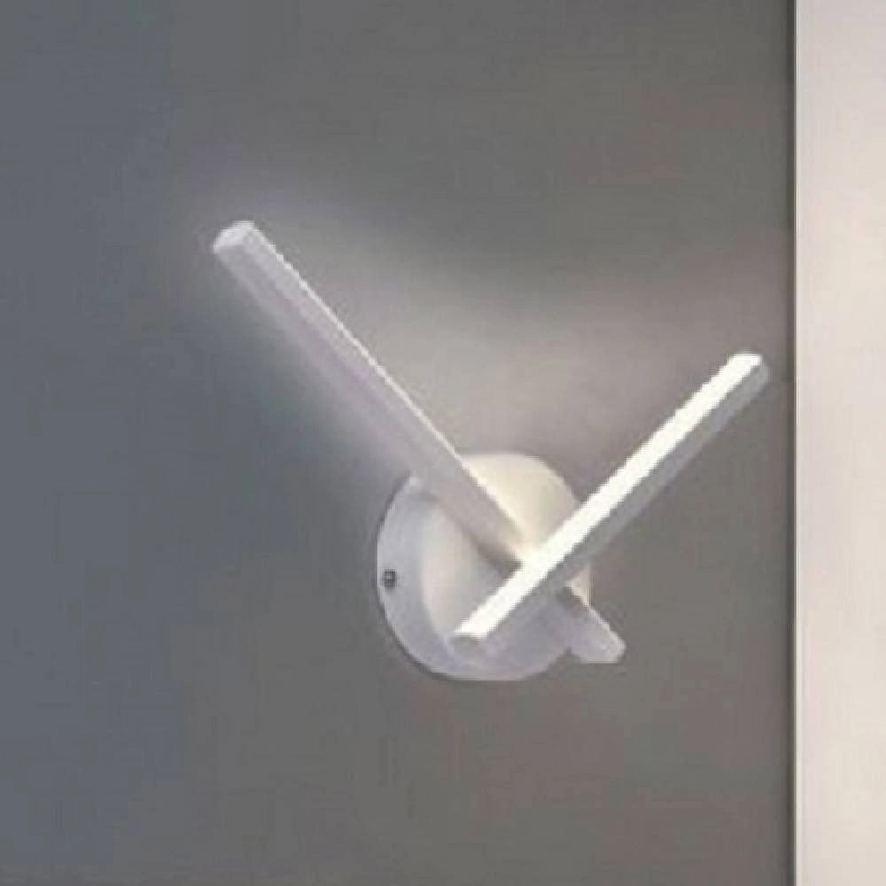 Trade Shop - Applique Led Parete 6 W 2 Bracci Incrociati Moderno Luce 3000k 4000k 6500k E67-b -