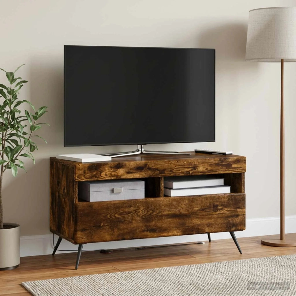 Mobile TV LED Rovere Fumo Legno ingegnerizzato 897660