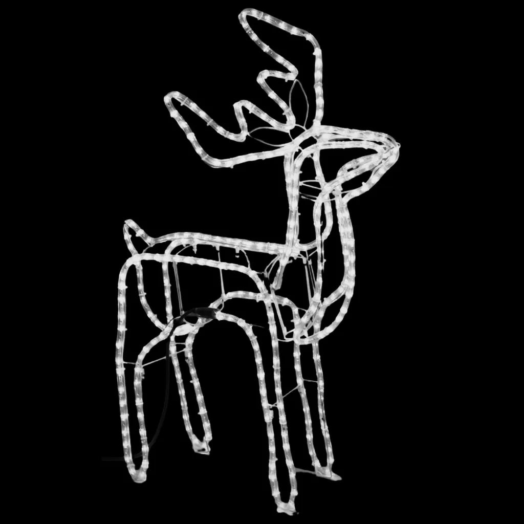 Figure Natalizie Renne Bianco Freddo 76x42x87 cm 343302