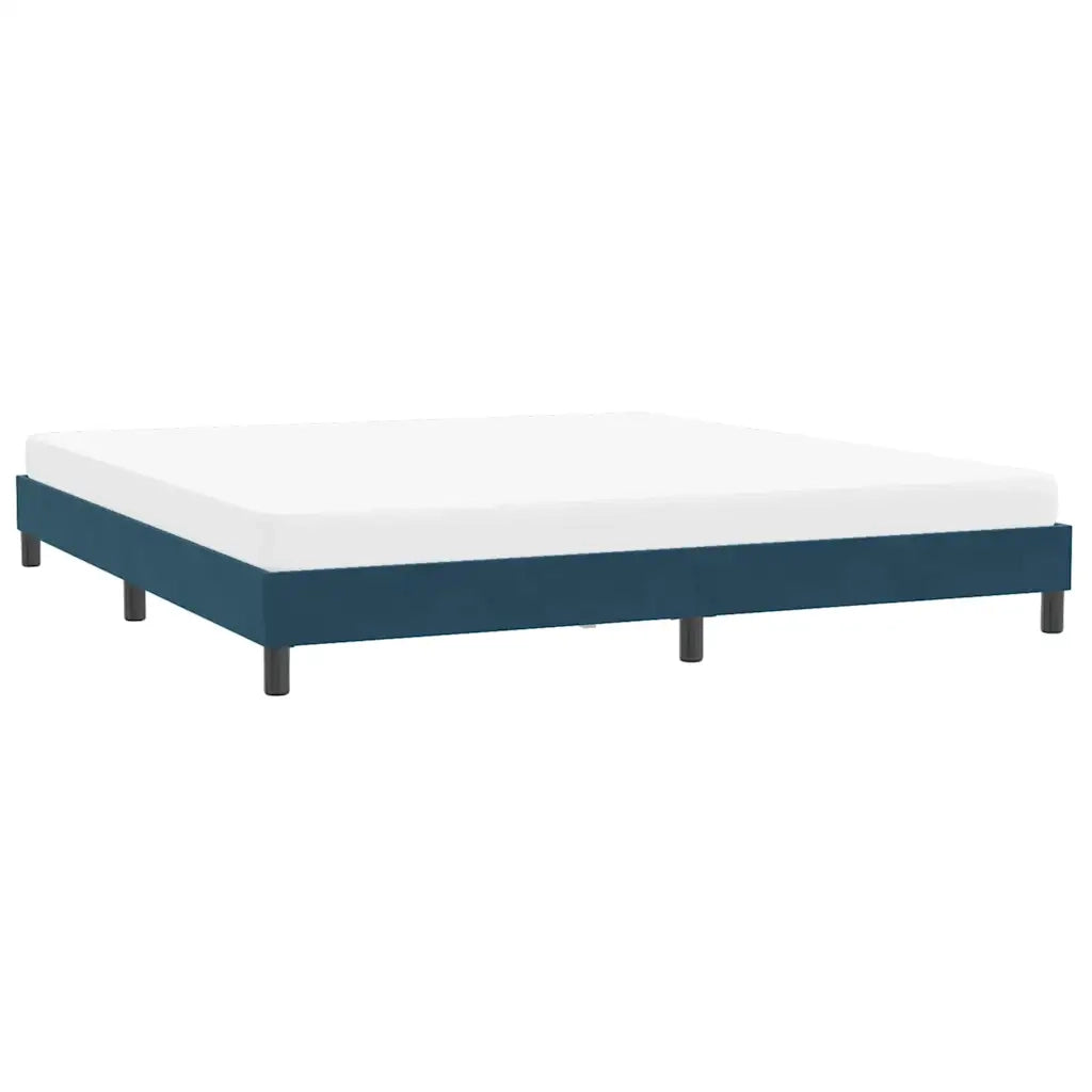 Giroletto senza Materasso Blu Scuro 200x220 cm in Velluto 4101425
