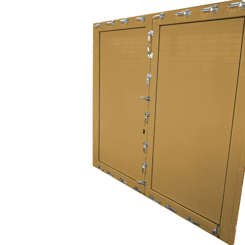 Porta antiallagamento su misura anta doppia altezza da 160 a 220 cm larghezza da 180 a 220 cm colore su richiesta
