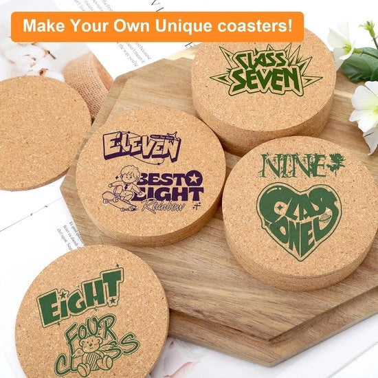 Sostegni in legno in forma di cerchio per contenitori - Set da 20 sostegni in legno 10 cm di diametro 4 mm di spessore - Riciclabili e assorbenti - Ideali per bevande, caffè, tè, ristoranti e uffici.