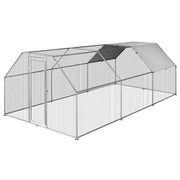 EasyComfort Recinto Gabbia per Galline in Metallo Galvanizzato Impermeabile, Pollaio con Porta e Copertura Oxford, 280x570x195cm