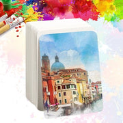 40 fogli di carta aquarello 300 g/m² - Blocco aquarello spesso per bambini, studenti, principianti e artisti - 15 x 10 cm bianco