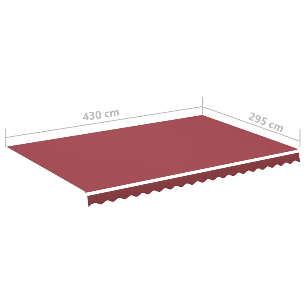 Tessuto di Ricambio per Tenda da Sole Rosso Borgogna 4,5x3 m 311969