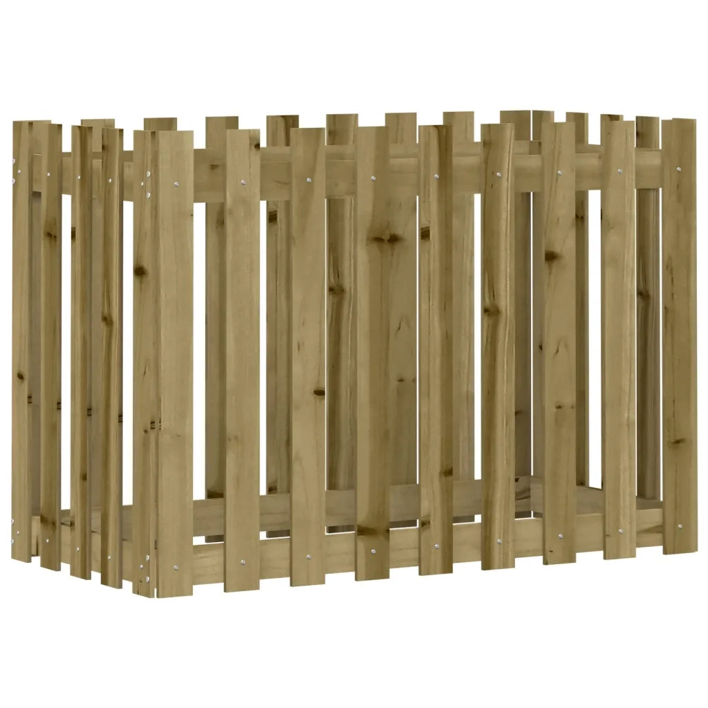 Fioriera da Giardino Recinzione 100x50x70 cm in Pino Impregnato 832486