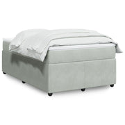 vidaXL Giroletto a Molle con Materasso Grigio Chiaro 120x200cm Velluto