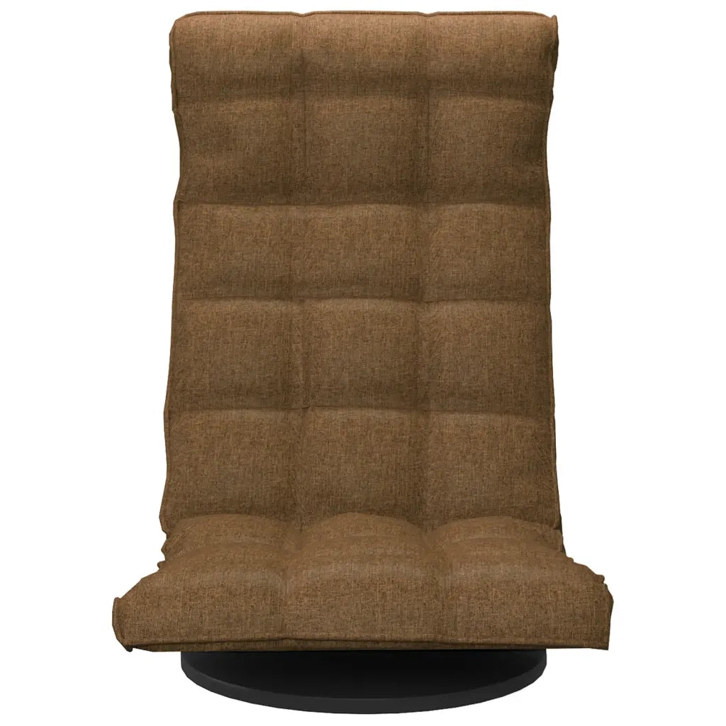 Sedia da Pavimento Girevole Marrone in Tessuto CFW4418099