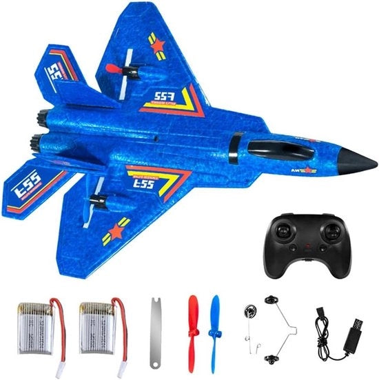 Aereo a controllo remoto RC F-22 24 GHz ricevitore 2 canali con Xpilot