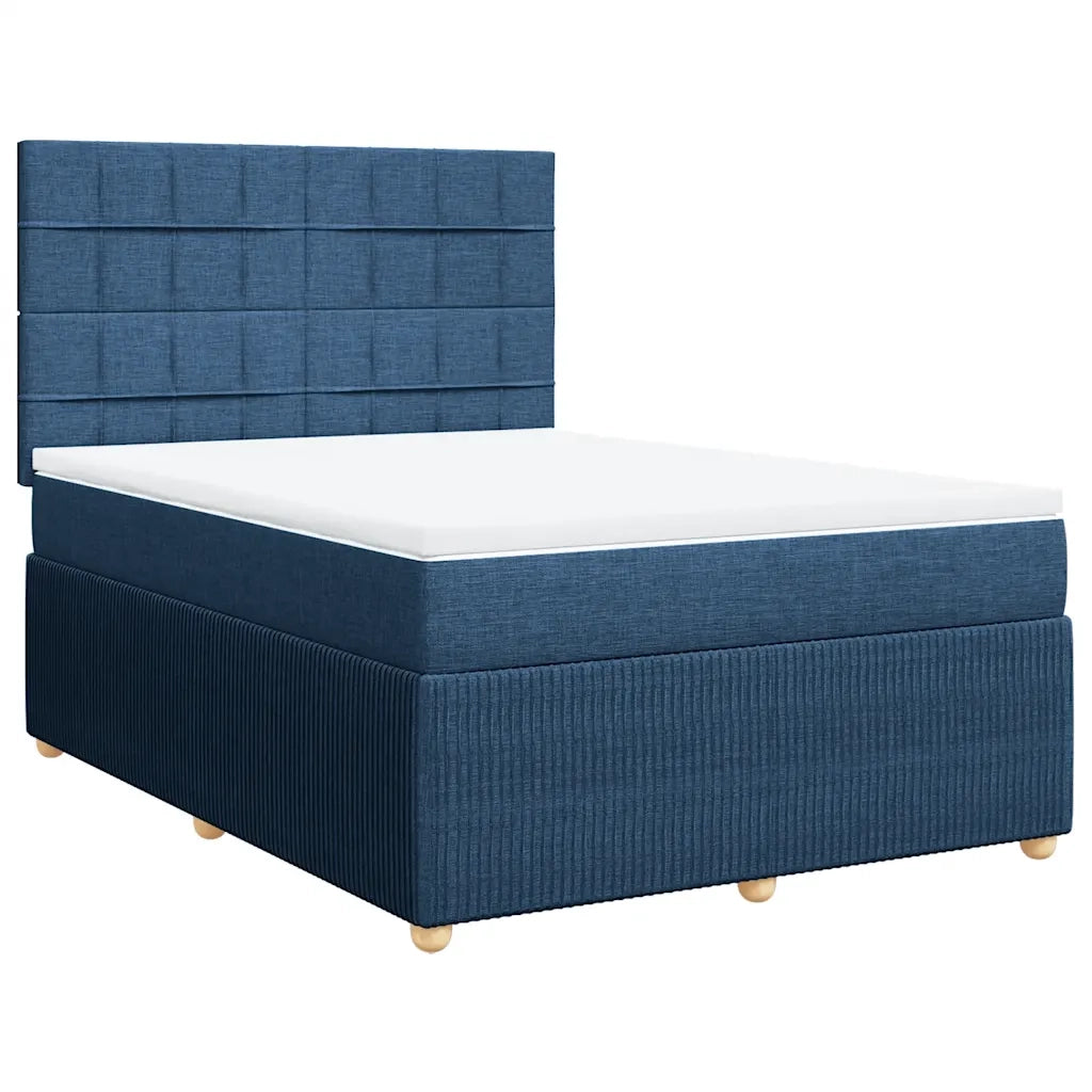 Giroletto a Molle con Materasso Blu 160x200 cm in Tessuto 3294413