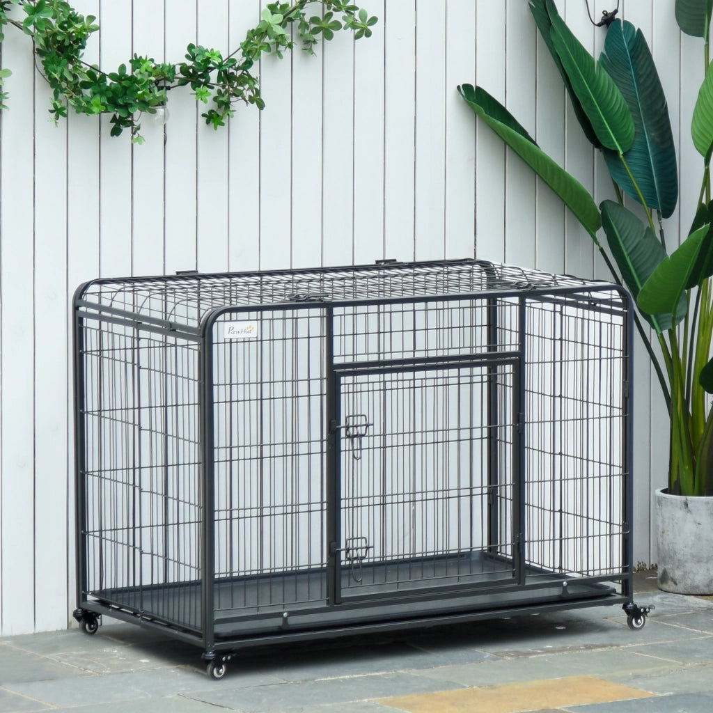 Casetta per Cani Pieghevole ¨C Zephmum ¨C Grigio 94x58x69.5 cm