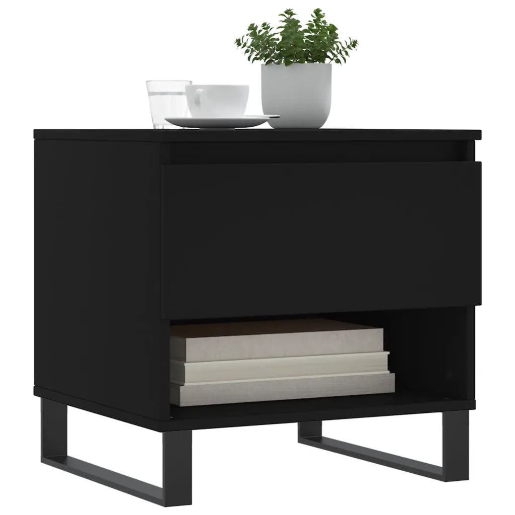 Tavolino da salotto | Tavolino da caff¨¨ | Tavolino da Soggiorno Nero 50x46x50 cm in Legno Multistrato