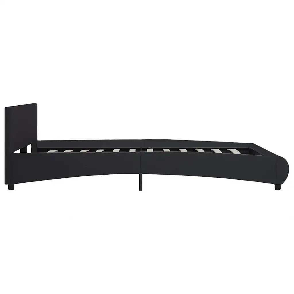 Giroletto con LED Nero in Similpelle 160x200 cm 285484
