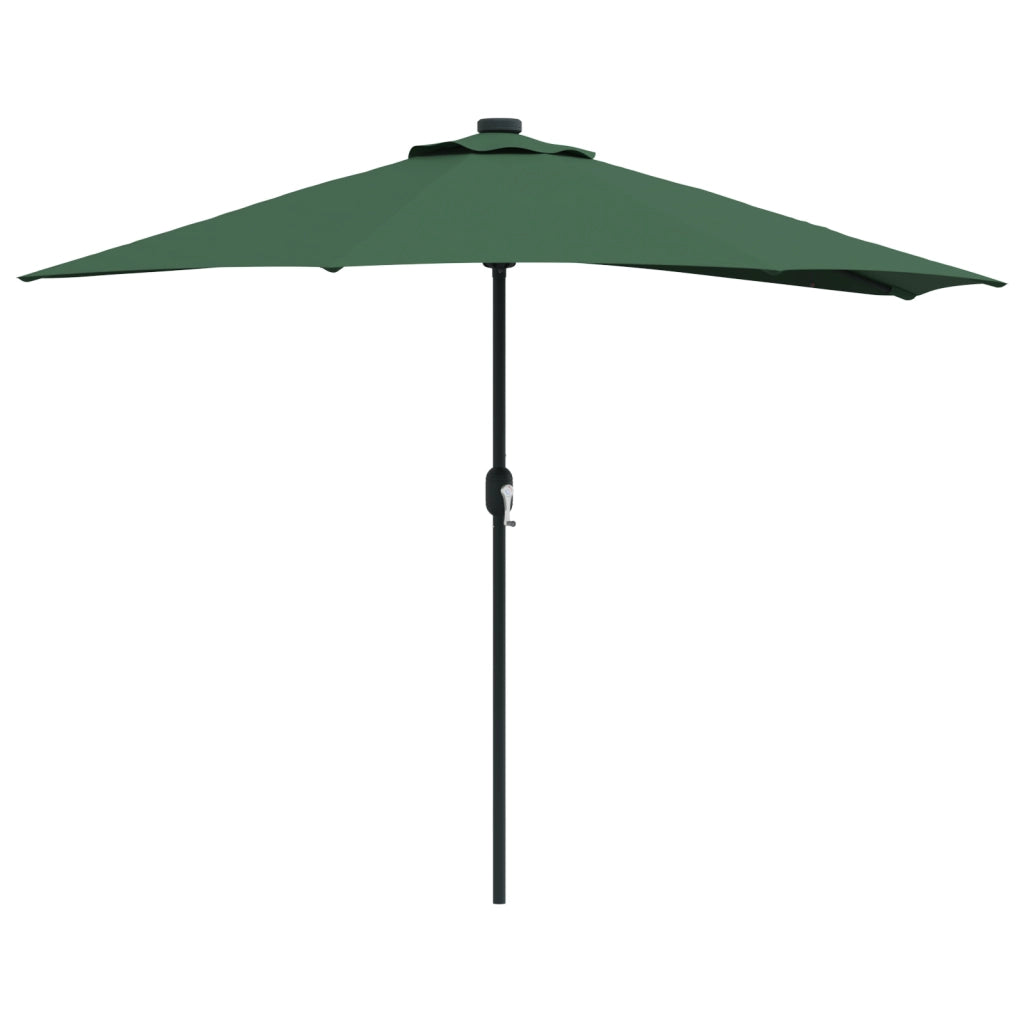 Ombrellone da Giardino Half con Palo in Alluminio Verde 294 cm