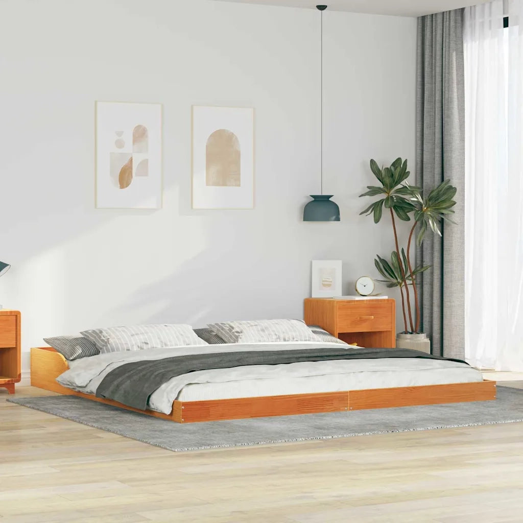 Struttura del letto Marrone cerato 180 x 210 cm Pino massello