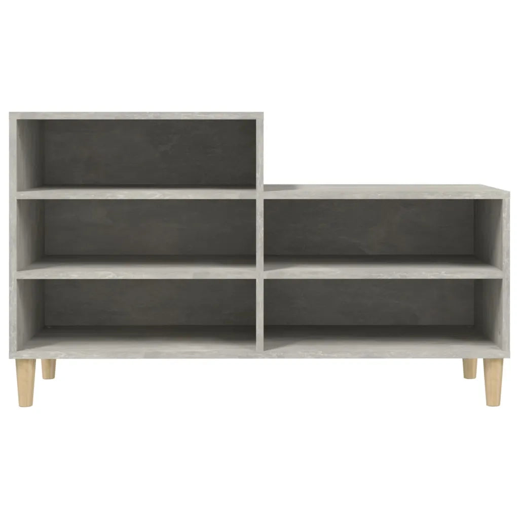 Scarpiera Grigio Cemento 102x36x60 cm in Legno Multistrato 819728