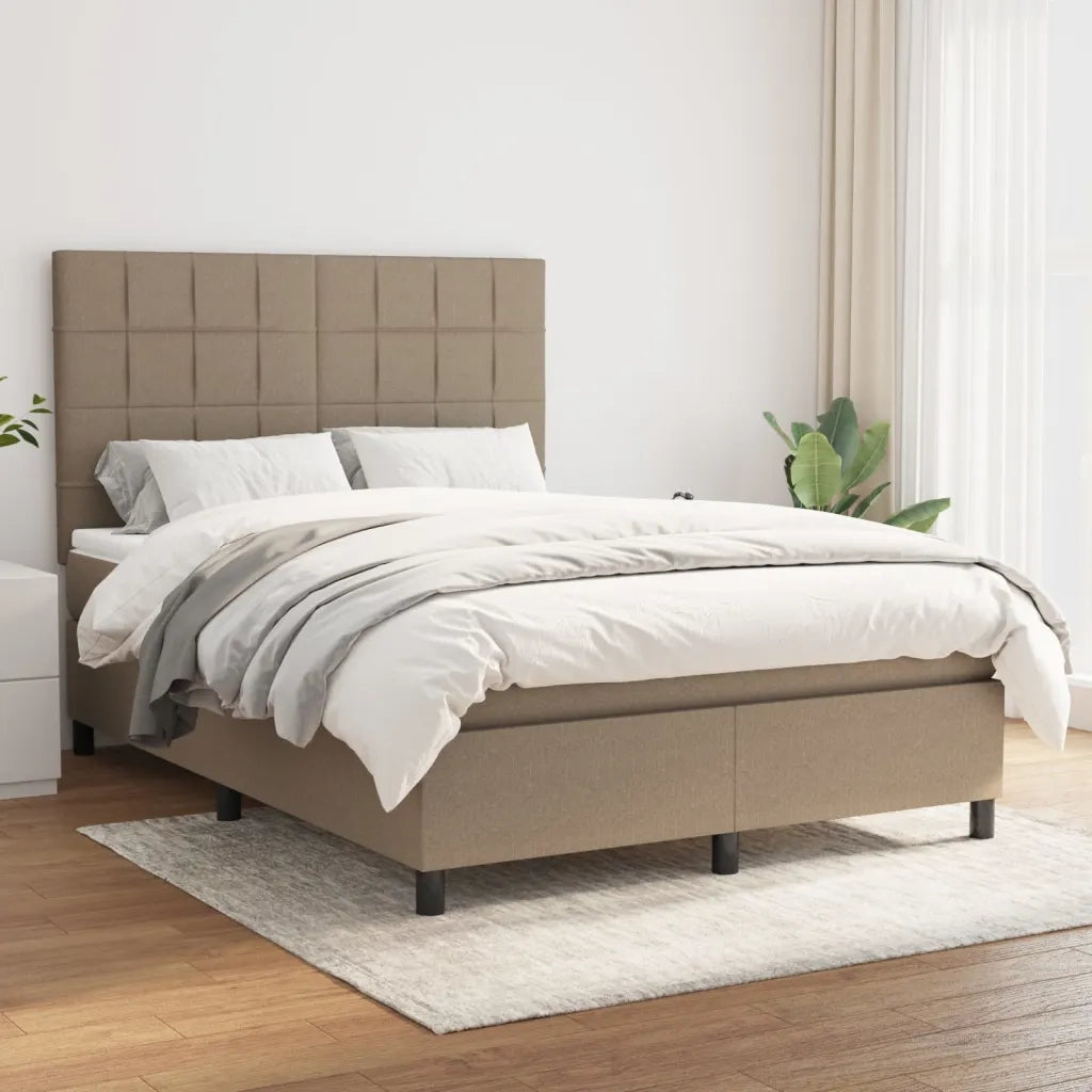 Giroletto a Molle con Materasso Tortora 140x200 cm in Tessuto cod mxl 33984