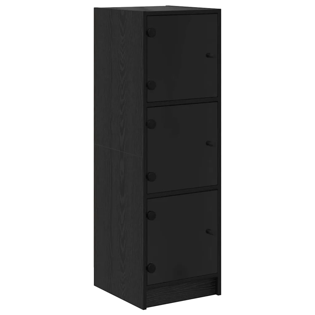 Credenza-Buffet-Armadio da cucina Rovere Nero 35 x 37 x 109 cm Legno multistrato