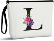 Gepersonalizzata borsa cosmetica, organizzatore di trucco da viaggio, perfetto regalo per madre e amica, borsa cosmetica per sposa e damigella, L, 24*18*1.5cm