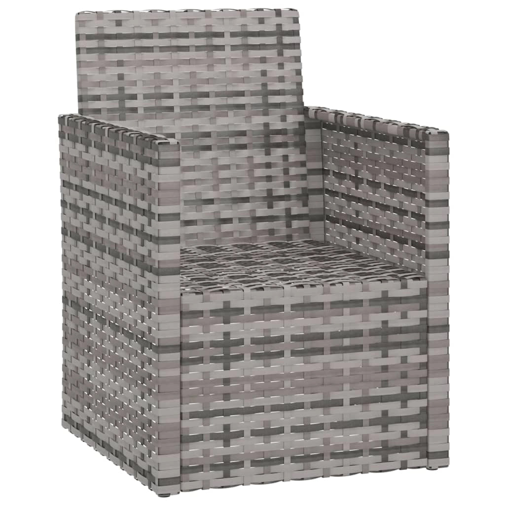 Poltrona da Giardino con Cuscino Grigio in Polyrattancod mxl 94673