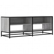 Mobile TV multimediale mensola TV credenza TV sala da pranzo soggiorno camera da letto Sonoma 120,5 x 40 x 46 cm legno ingegnerizzato e metallo grigio 02_0028381