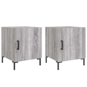 Set di 2 Comodini | Armadio da Notte | Mobiletto da notte Grigio Sonoma 40x40x50 cm in Legno Multistrato
