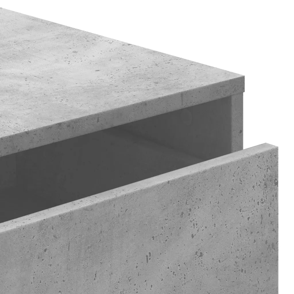 vidaXL Cassettiera Angolo Grigio Cemento 40x41x76cm Legno Multistrato