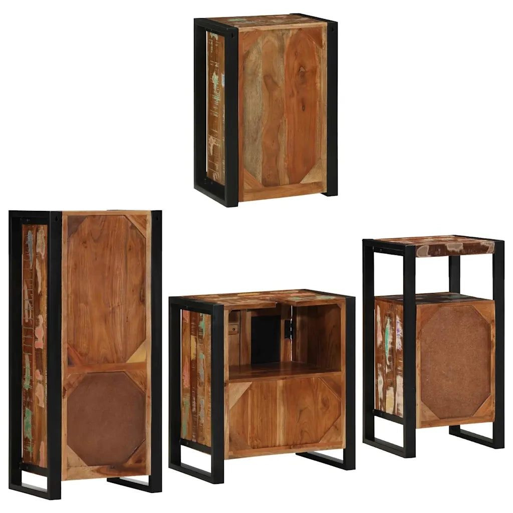 Set di mobili per il bagno 4 pcs Legno massello riciclato 3305683