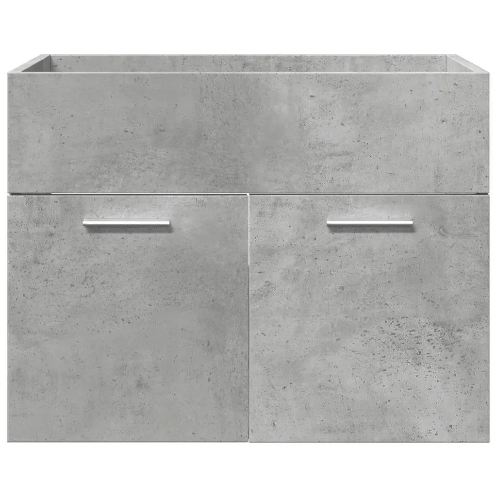 vidaXL Set Mobili da Bagno 3 pz Grigio Cemento in Legno Multistrato