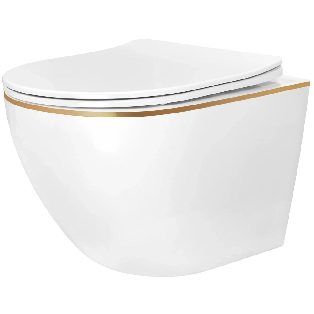 Vaso Wc Sospeso Rea Carlo Mini Tornado Nfq Gold Edge
