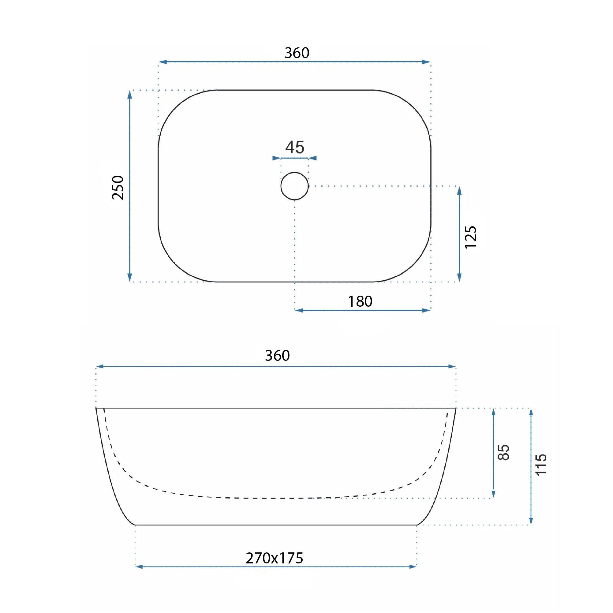 Lavabo Da Appoggio Rea Belinda Mini Stone Matt