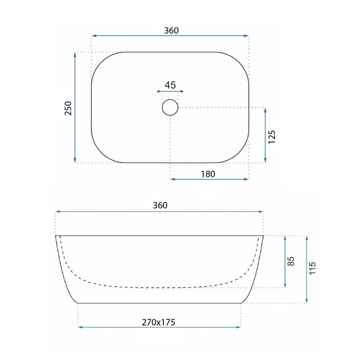 Lavabo Da Appoggio Rea Belinda Mini Stone Matt