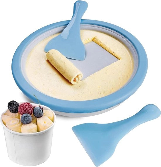 Scialacqua - Piastre di ghiaccio auto raffreddante blu per rotoli di ghiaccio - Macchina per rotoli di ghiaccio