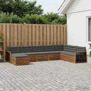 Set di divani da esterno 8 pz Naturale e Antracite 3383715