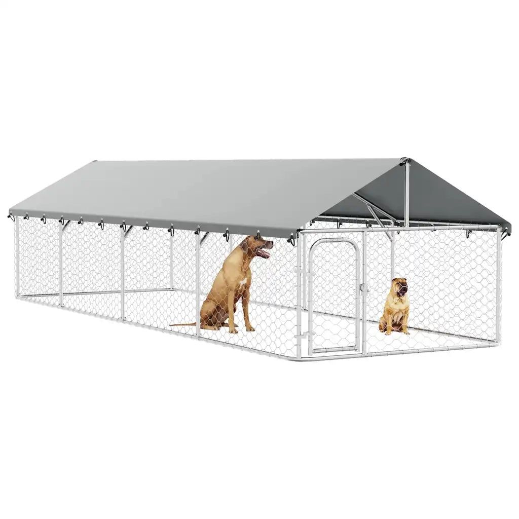 Gabbia per Cani da Esterno con Tetto 600x200x150 cm cod mxl 49960