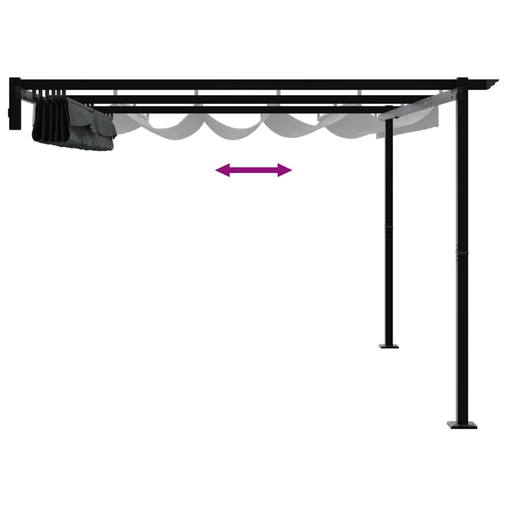 Gazebo Antracite 400 x 300 x 200 cm Poliestere 4003975