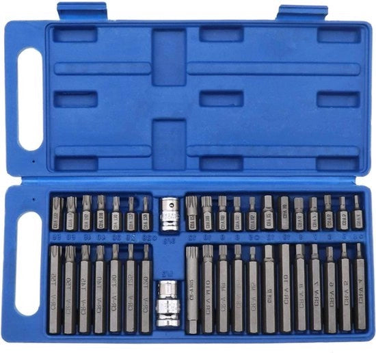 Set a combinazione a doppia testa - bit a 6 lobi a doppia testa Torx - lunghezza 30 e 75 mm - Cr-v - ingranaggi 3/8 e 1/2 - adatto per auto e motocicli.