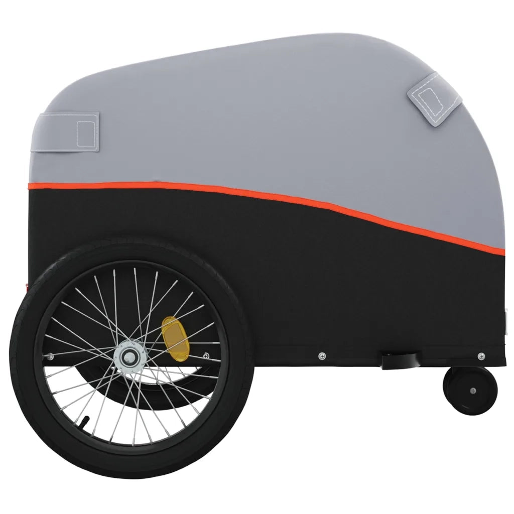 Rimorchio da Bici Nero e Arancione 30 kg in Ferro CFW8500395